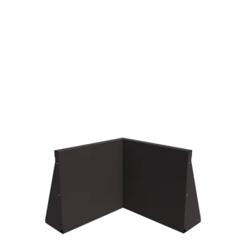 Stål støttemur - Indvendigt hjørne - 50 x 50 x 50 cm - RAL7016 mat (antracitgrå)