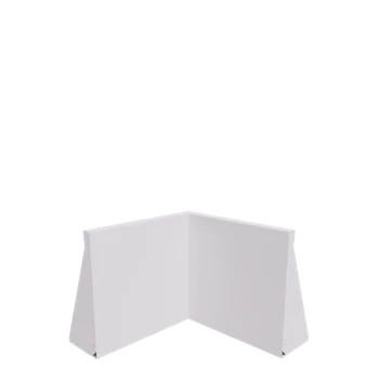 Stål støttemur - Indvendigt hjørne - 50 x 50 x 50 cm - RAL9010 mat (hvid)