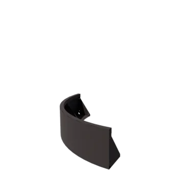 Stål støttemur - Udvendig kurve - 100 x 100 x 30 cm - RAL7016 matt (antracitgrå)