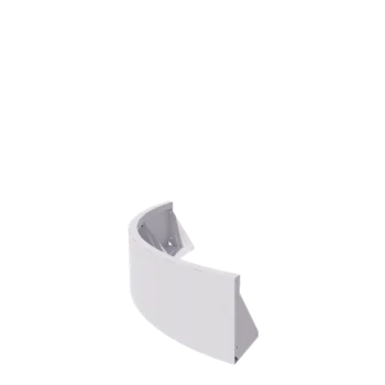 Stål støttemur - Udvendig kurve - 100 x 100 x 30 cm - RAL9010 mat (hvid)