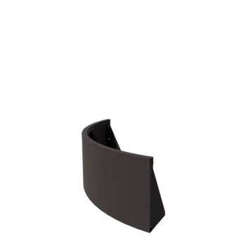 Stål støttemur - Udvendig kurve - 100 x 100 x 40 cm - RAL7016 matt (antracitgrå)