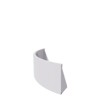 Stål støttemur - Udvendig kurve - 100 x 100 x 40 cm - RAL9010 mat (hvid)