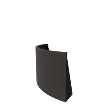 Stål støttemur - Udvendig kurve - 100 x 100 x 60 cm - RAL7016 matt (antracitgrå)