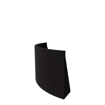 Stål støttemur - Udvendig kurve - 100 x 100 x 60 cm - RAL9005 mat (sort)