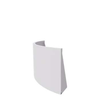 Stål støttemur - Udvendig kurve - 100 x 100 x 60 cm - RAL9010 mat (hvid)