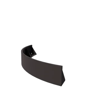 Stål støttemur - Udvendig kurve - 150 x 150 x 30 cm - RAL7016 mat (antracitgrå)