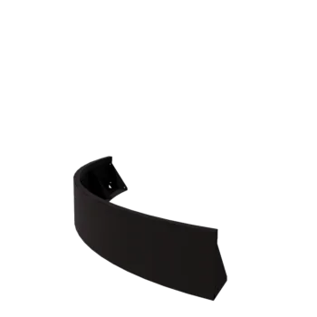 Stål støttemur - Udvendig kurve - 150 x 150 x 30 cm - RAL9005 mat (sort)