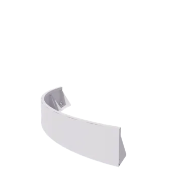 Stål støttemur - Udvendig kurve - 150 x 150 x 30 cm - RAL9010 mat (hvid)