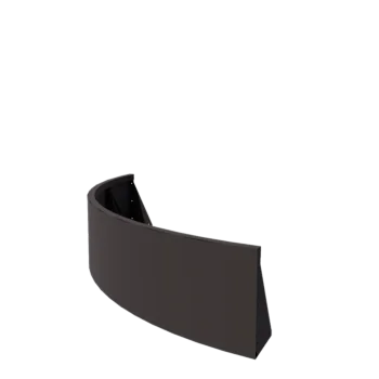 Stål støttemur - Udvendig kurve - 150 x 150 x 40 cm - RAL7016 mat (antracitgrå)