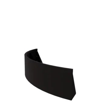 Stål støttemur - Udvendig kurve - 150 x 150 x 40 cm - RAL9005 mat (sort)