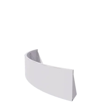 Stål støttemur - Udvendig kurve - 150 x 150 x 40 cm - RAL9010 mat (hvid)