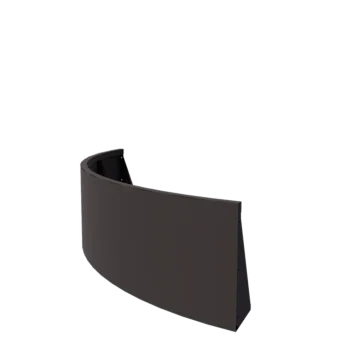 Stål støttemur - Udvendig kurve - 150 x 150 x 50 cm - RAL7016 mat (antracitgrå)