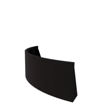 Stål støttemur - Udvendig kurve - 150 x 150 x 50 cm - RAL9005 mat (sort)