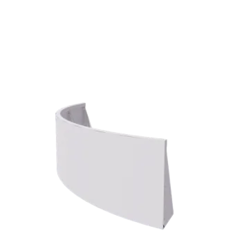 Stål støttemur - Udvendig kurve - 150 x 150 x 50 cm - RAL9010 mat (hvid)