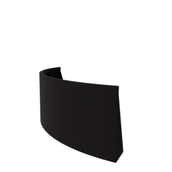 Stål støttemur - Udvendig kurve - 150 x 150 x 60 cm - RAL9005 mat (sort)