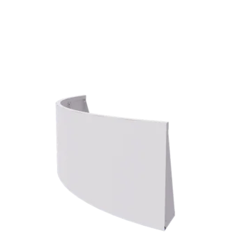 Stål støttemur - Udvendig kurve - 150 x 150 x 60 cm - RAL9010 mat (hvid)