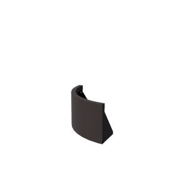 Stål støttemur - Udvendig kurve - 50 x 50 x 30 cm - RAL7016 mat (antracitgrå)