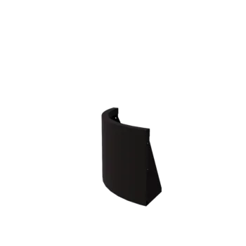 Stål støttemur - Udvendig kurve - 50 x 50 x 40 cm - RAL9005 mat (sort)