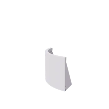 Stål støttemur - Udvendig kurve - 50 x 50 x 40 cm - RAL9010 mat (hvid)