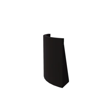 Stål støttemur - Udvendig kurve - 50 x 50 x 60 cm - RAL9005 mat (sort)