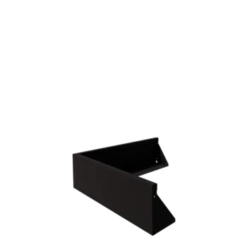 Stål støttemur - Udvendigt hjørne - 100 x 100 x 30 cm - RAL9005 mat (sort)