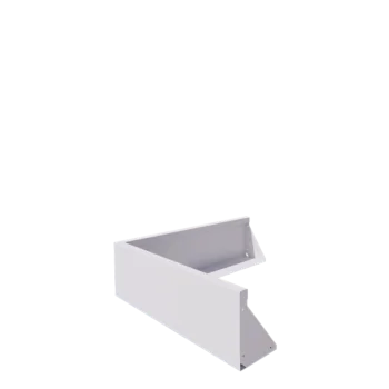 Stål støttemur - Udvendigt hjørne - 100 x 100 x 30 cm - RAL9010 mat (hvid)