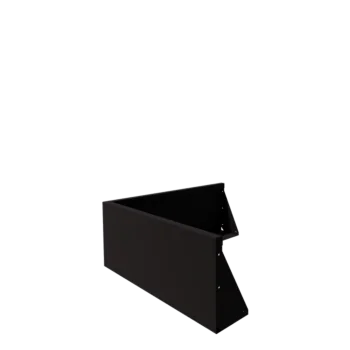 Stål støttemur - Udvendigt hjørne - 100 x 100 x 40 cm - RAL9005 mat (sort)