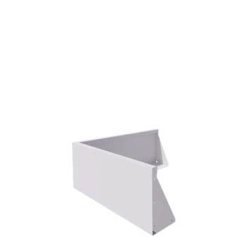 Stål støttemur - Udvendigt hjørne - 100 x 100 x 40 cm - RAL9010 mat (hvid)