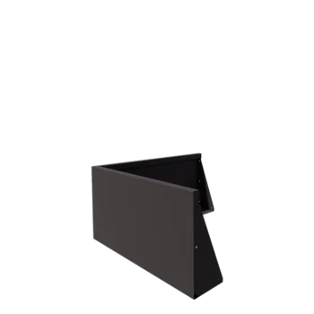 Stål støttemur - Udvendigt hjørne - 100 x 100 x 50 cm - RAL7016 mat (antracitgrå)