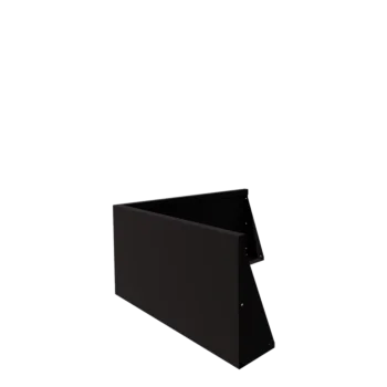 Stål støttemur - Udvendigt hjørne - 100 x 100 x 50 cm - RAL9005 mat (sort)