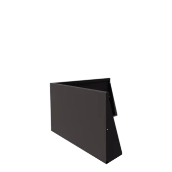 Stål støttemur - Udvendigt hjørne - 100 x 100 x 60 cm - RAL7016 mat (antracitgrå)