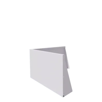 Stål støttemur - Udvendigt hjørne - 100 x 100 x 60 cm - RAL9010 mat (hvid)