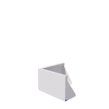 Stål støttemur - Udvendigt hjørne - 50 x 50 x 30 cm - RAL9010 mat (hvid)