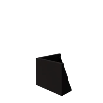 Stål støttemur - Udvendigt hjørne - 50 x 50 x 40 cm - RAL9005 mat (sort)