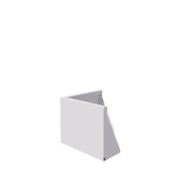 Stål støttemur - Udvendigt hjørne - 50 x 50 x 40 cm - RAL9010 mat (hvid)