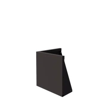 Stål støttemur - Udvendigt hjørne - 50 x 50 x 50 cm - RAL7016 mat (antracitgrå)