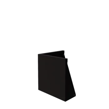 Stål støttemur - Udvendigt hjørne - 50 x 50 x 50 cm - RAL9005 mat (sort)