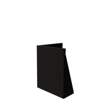 Stål støttemur - Udvendigt hjørne - 50 x 50 x 60 cm - RAL9005 mat (sort)