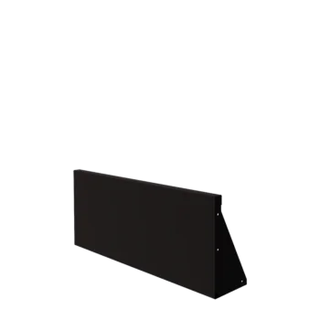 Stål støttemur - Lige ud - 100 x 40 cm - RAL9005 mat (sort)