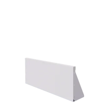 Stål støttemur - Lige ud - 100 x 40 cm - RAL9010 mat (hvid)