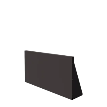 Stål støttemur - Lige ud - 100 x 50 cm - RAL7016 mat (antracitgrå)