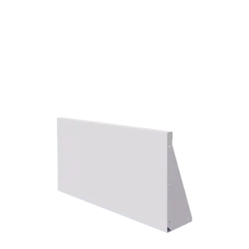 Stål støttemur - Lige ud - 100 x 50 cm - RAL9010 mat (hvid)