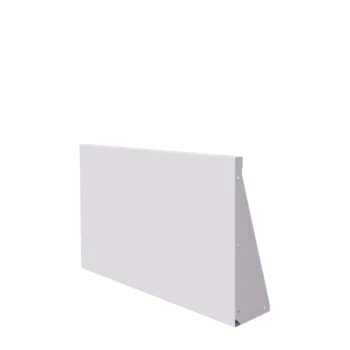 Stål støttemur - Lige ud - 100 x 60 cm - RAL9010 mat (hvid)