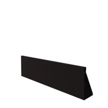 Stål støttemur - Lige ud - 150 x 40 cm - RAL9005 mat (sort)