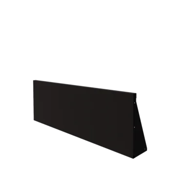 Stål støttemur - Lige ud - 150 x 50 cm - RAL9005 mat (sort)