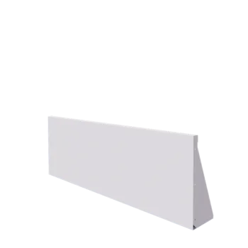 Stål støttemur - Lige ud - 150 x 50 cm - RAL9010 mat (hvid)