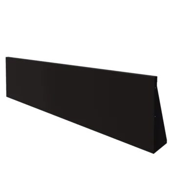 Stål støttemur - Lige ud - 200 x 50 cm - RAL9005 mat (sort)