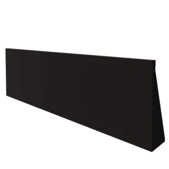 Stål støttemur - Lige ud - 200 x 60 cm - RAL9005 mat (sort)