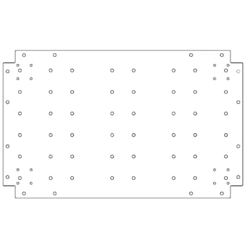 Bundplade i galvaniseret stål - 50 x 80 cm