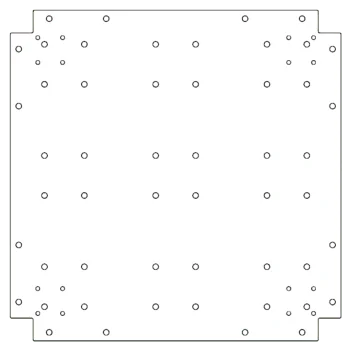 Bundplade i galvaniseret stål - 60 x 60 cm